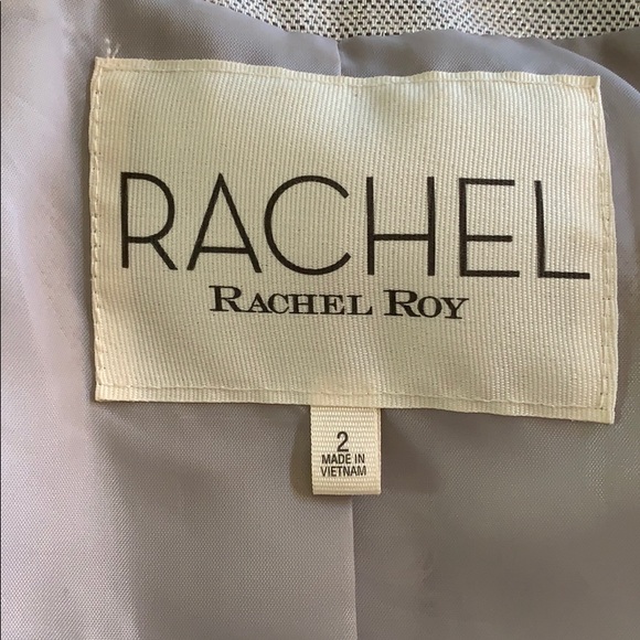 Rachel Roy Silver Metallic Thread Jacket Size 2 - Picture 6 of 7